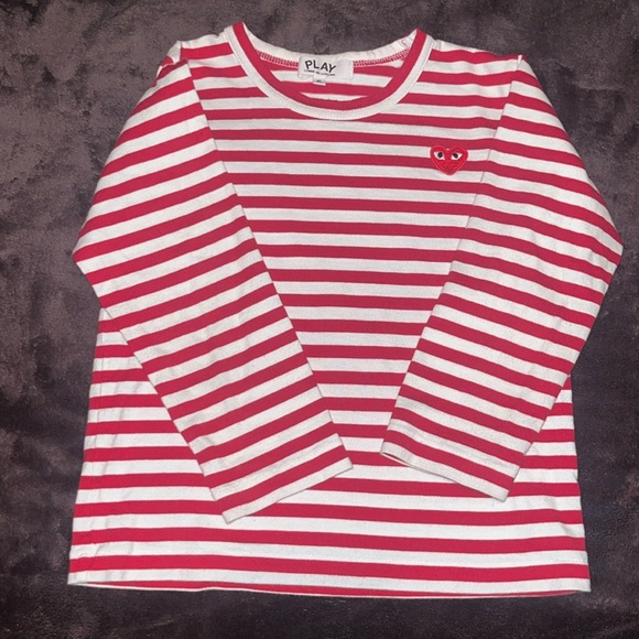 Comme des garcons kid long sleeve striped shirt